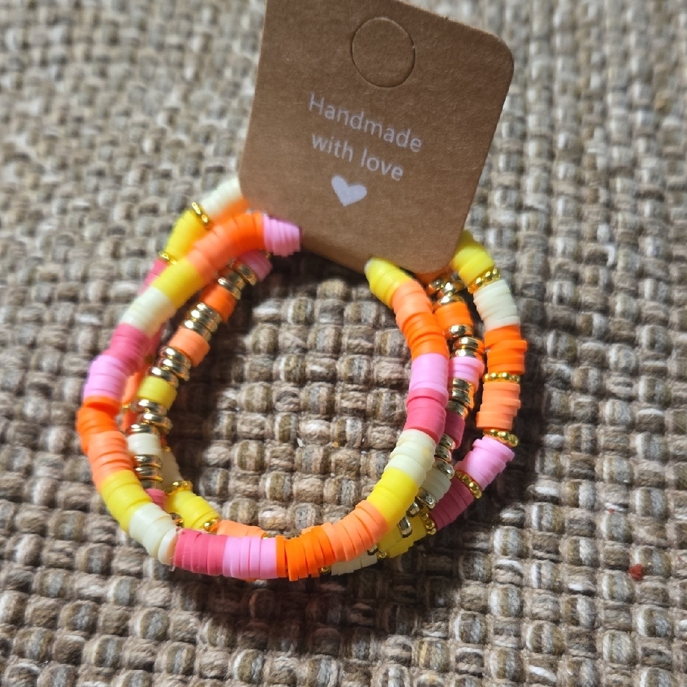 Handmade Multicolor Beaded Bracelet Set